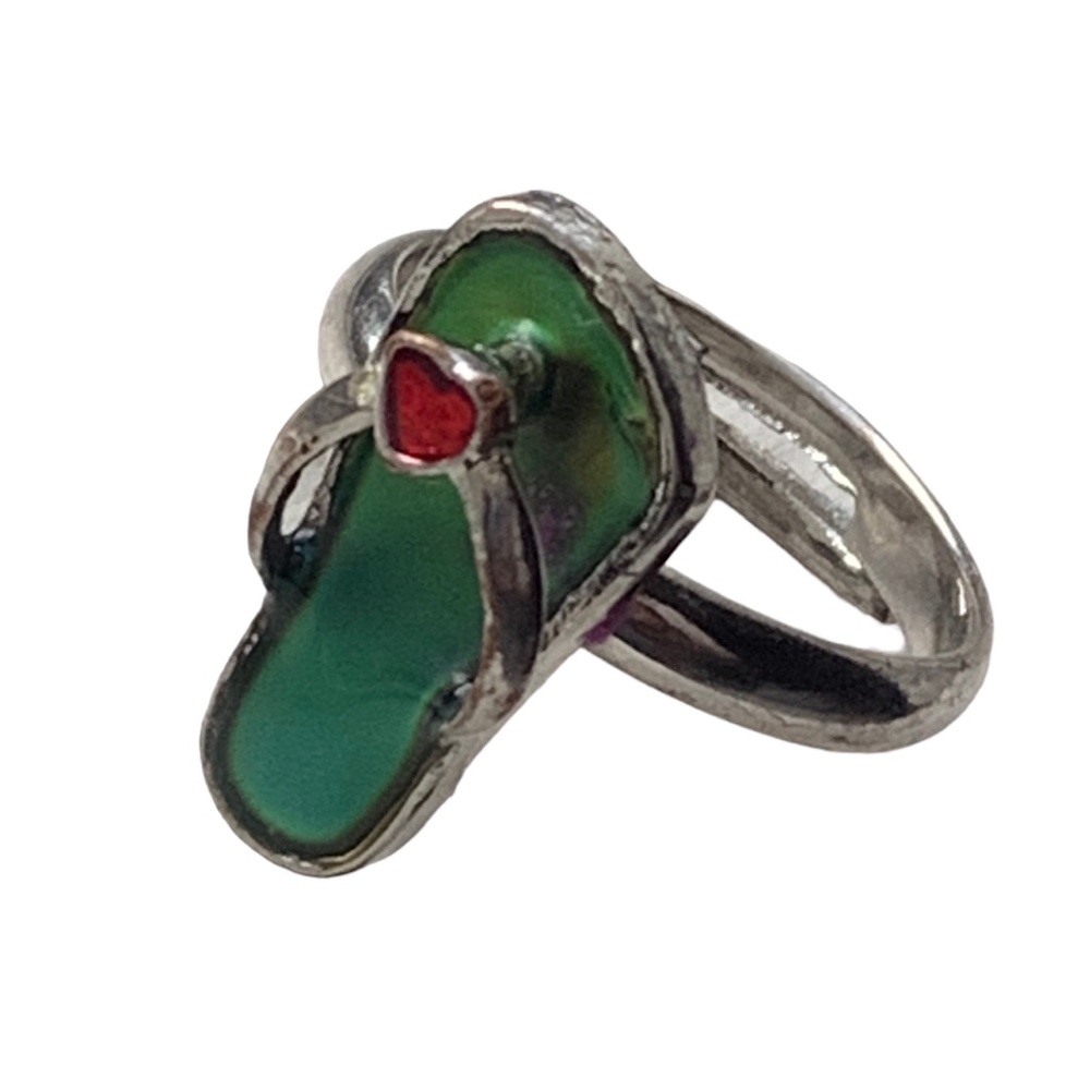 Mood Ring Heart Flip Flop Changes Colors! Adjustable Kids  Women’s Jewelry